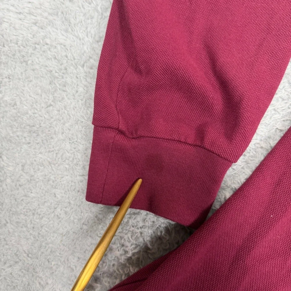 Polo Ralph Lauren Mens XL Classic Fit Long Sleeve Polo Shirt Burgundy‎ Cotton